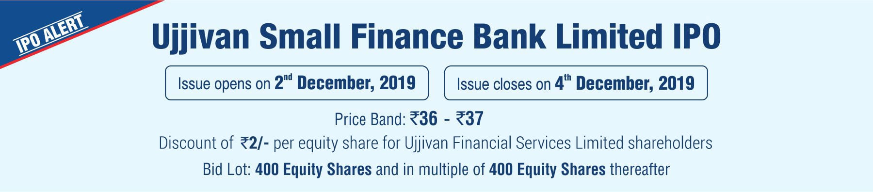 Ujjivan Small Finance Bank Ltd IPO Banner